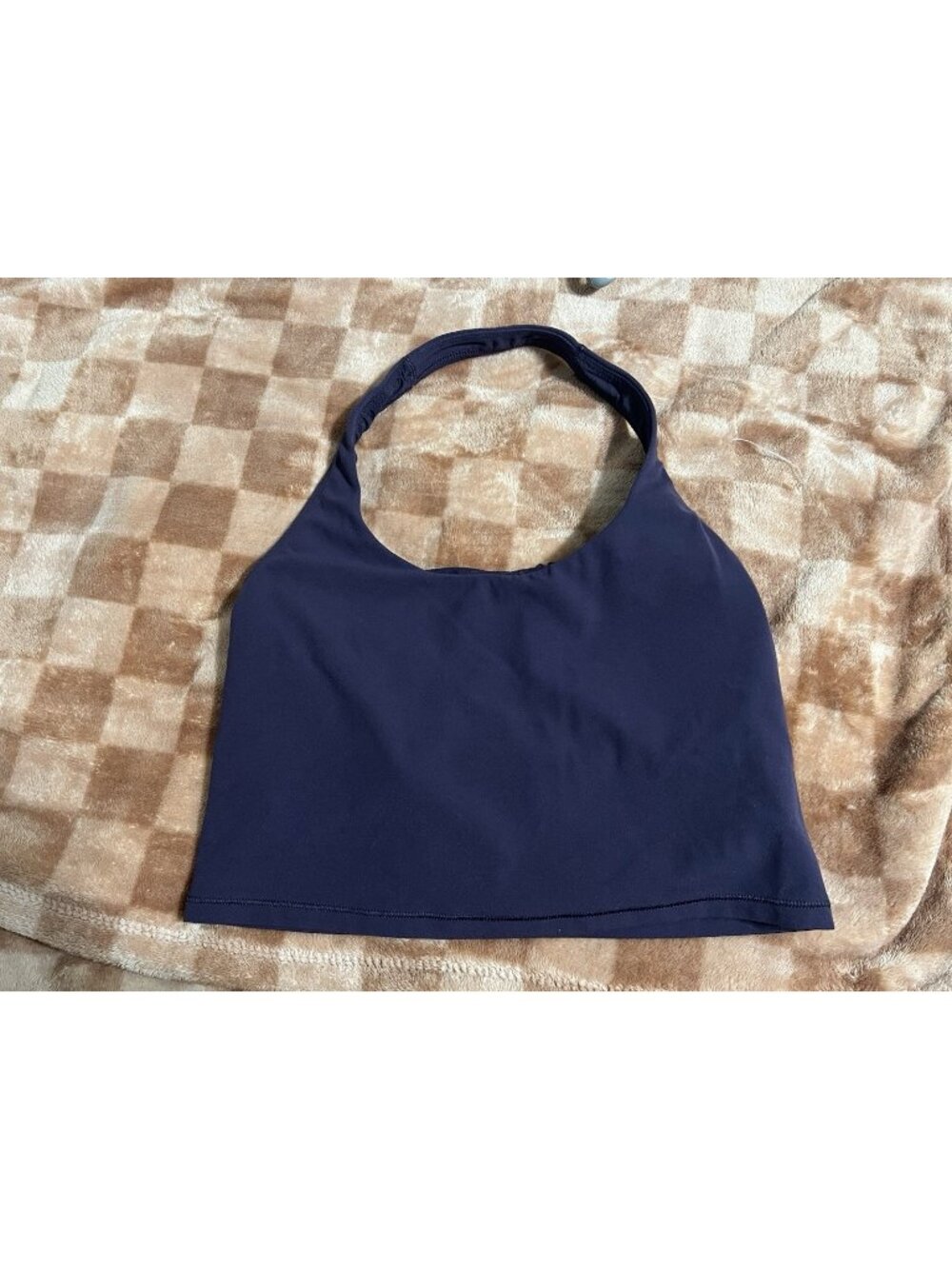 Athleta Purple Halter Crop Top Size Small